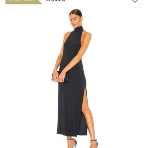 Elegant Black halter Dress